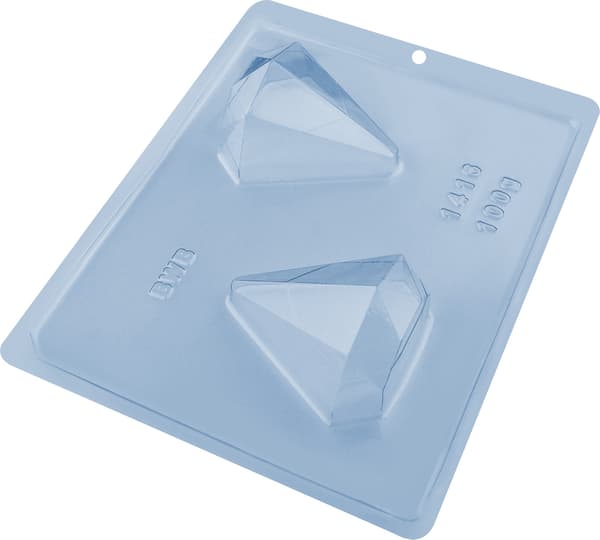 Pralinform Diamant 100g - BWB 1416 - Spesiell 3-delt form Transparent transparent