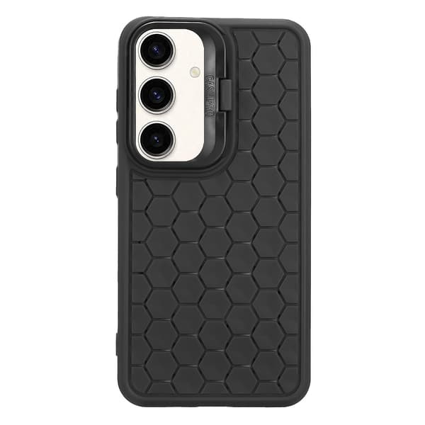 För Samsung Galaxy S24 5G Honeycomb Radiating Linshållare TPU Telefonfodral