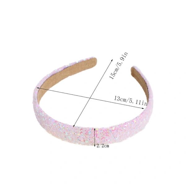 Glitter Paillet Hårbånd Brede Hårbånd BLÅ Blå