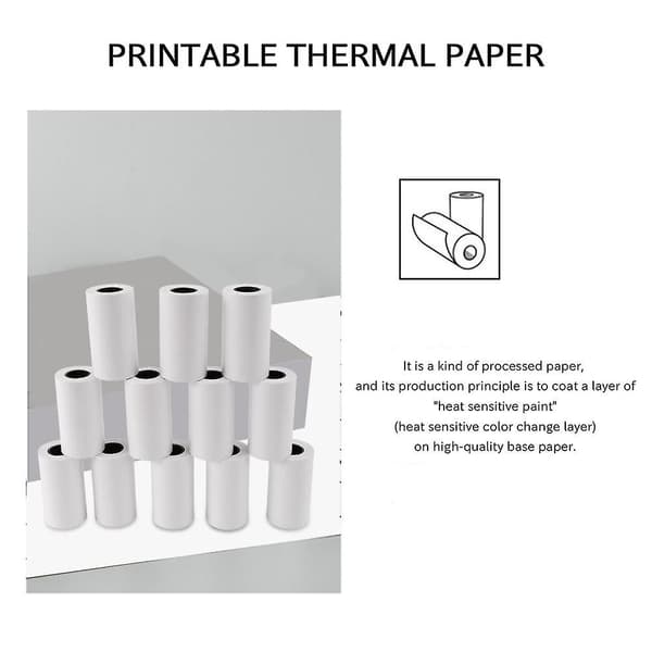 Printable Sticker Paper Blue on White Direct Thermal Paper Self-Adhesive