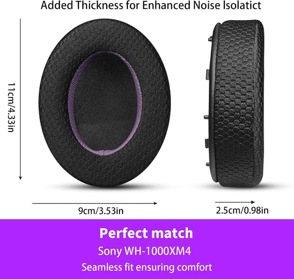Ørepuder til Sony WH-1000XM4 lilla