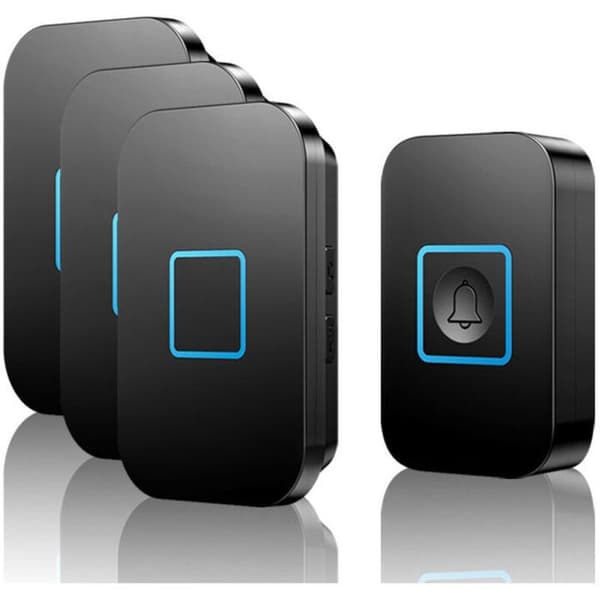 Waterproof Wireless Doorbell - LUSKYKA® - 400m Range - 3 Plug-in Receivers - 60 Melodies