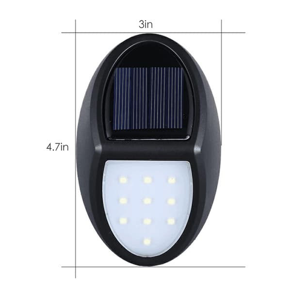 10LED Solcellelampe Væglampe IP65 Vandtæt Udendørs Solcellehavelampe til Gårdhave Terrasse Led Solcellelampe