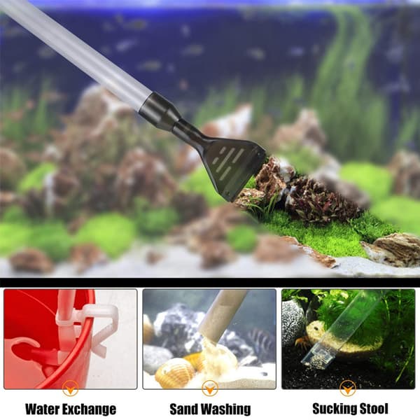 Akvarium Gruskleaner Fish Tank Kit for Vannbytte og Grav