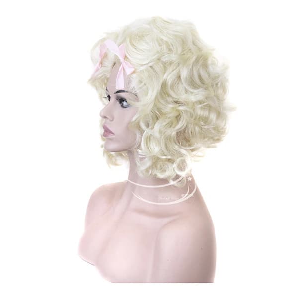 Marie Antoinette vit peruk för damer, fransk barock, maskeradtillbehör
