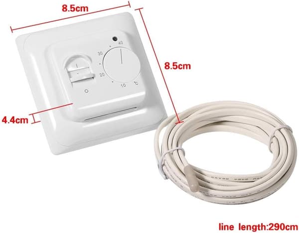 Varmetermostat for gulvvarme, manuell styring