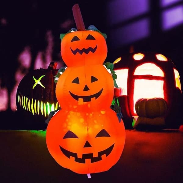Inflatable Halloween Pumpkin Stack - 1.4m Outdoor & Indoor Decoration for Home, Garden-FA-