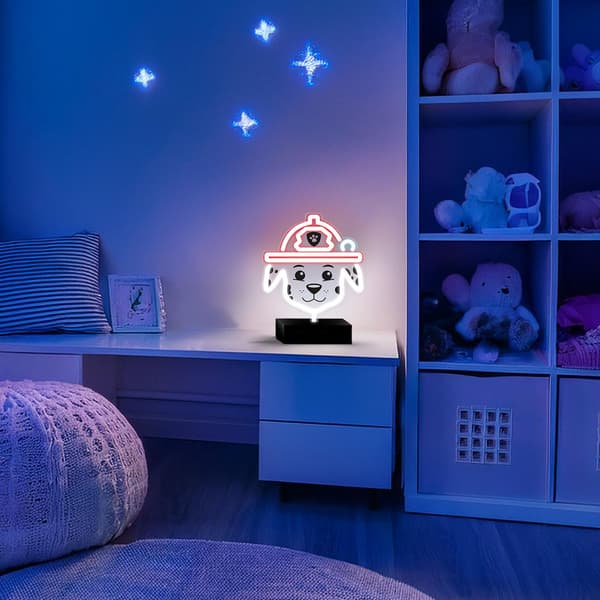 Ryhmä Hau Neon LED Marshall – 25×25 cm jalustalla ja USB-virralla multifärg multicolor