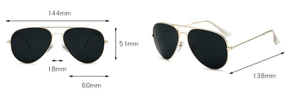 Solbriller - Aviator Metal Aviator