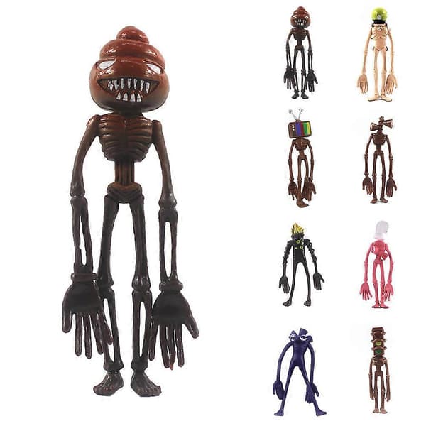 8-delt Siren Head Actionfigur Sæt - Kagedekoration & Festdekorationer [JUN]