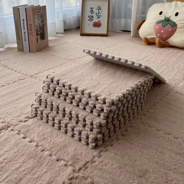 10 st 30*30cm Baby Play Mat Training Barnmatta LJUS ljus kaffe