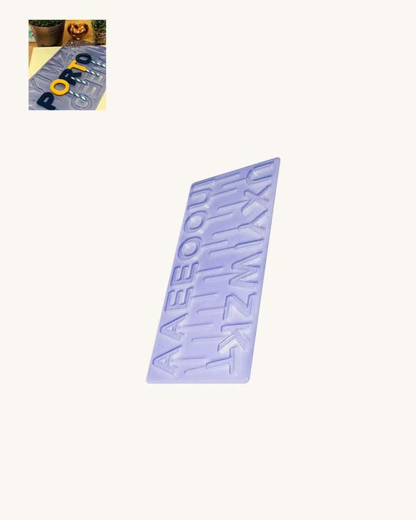 Pralineform Bogstaver Chokoladeform - Porto Formas 853 Transparent transparent