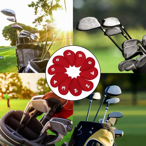 Nummertrykk Golf Jernkøllehodebeskyttere 10 stk/sett Golfhodebeskyttere | Golftilbehør