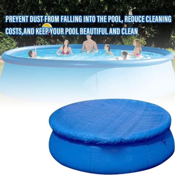 Round Pool Cover, Easy Installation Dustproof Pool Cover, Suitable for Inflatable Pools and Above-Ground Pools (183 cm)