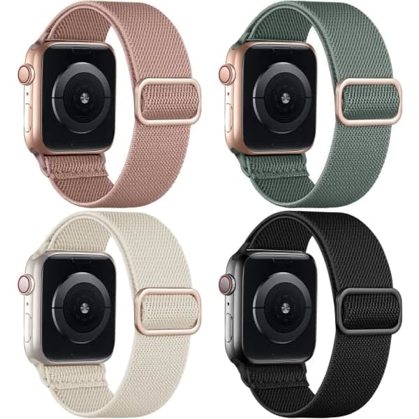 4-pack armband Kompatibel med Apple Watch 41mm 38mm 40mm Dam