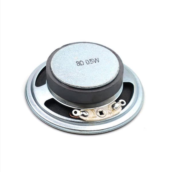 2 stk Minihøyttalere 8ohm 0.5W 8R Høyttalerdiameter 50mm 5cm Tykkelse 15mm