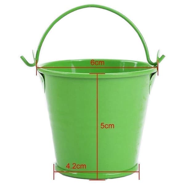 24 stk. plantekasser til blomster, minispande i metal, borddekoration (tilfældig farve)