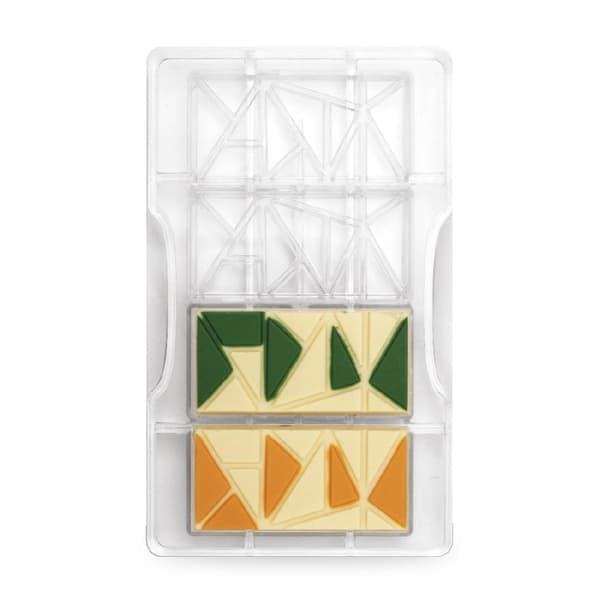 Dubai Kunafa Stor Sjokoladeplate Pralinform 4 stk Polykarbonat-Decora flerfarget Transparent multicolor