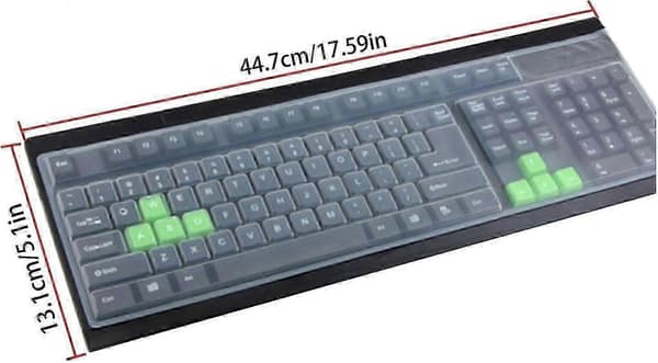 Transparent keyboard cover for desktop PC keyboard, dustproof and waterproof