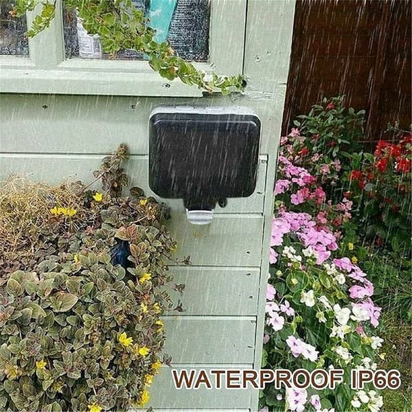 IP66 Waterproof Socket with USB Connections Outdoor Power Outlet with Cover Wall Socket Box for Garden Garage Pool