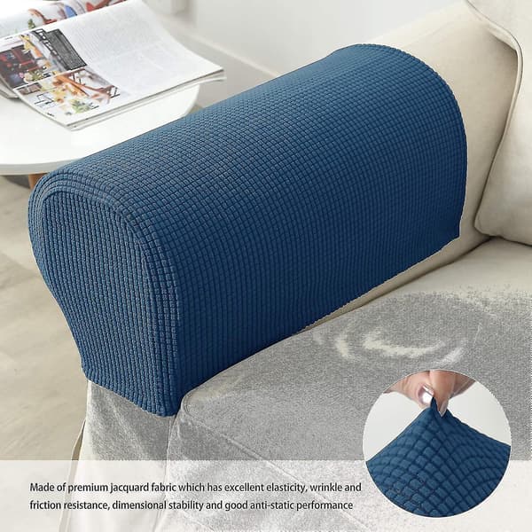 Soffa Armstödsskydd Stretch Armstödsskydd Kåpor För Fåtölj, Vit Royal Blue Royal Blue