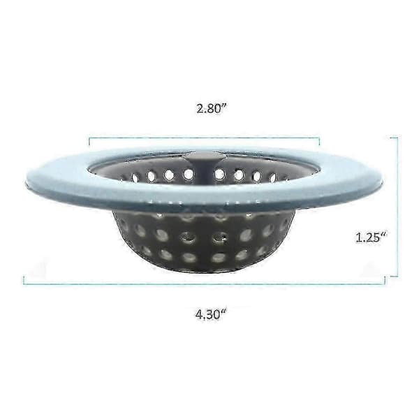 Sink Strainer, Waste Disposer Strainer Sink Drain Catcher Plug Drain Protector Sink Basket For Sinks, Silicone, 2pcs