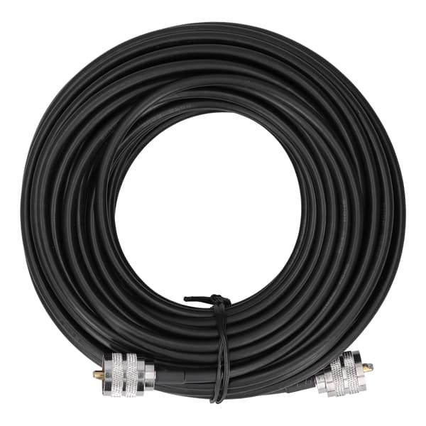 RF Koaksialkabel Sort UHF Han til PL259 Elektronisk Konverteringskabel RG‑58 15 Meter