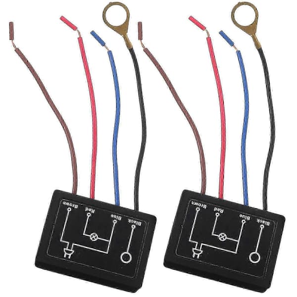 2 stk 4-veis berøringssensor dimmerbryter for bordlampe - Erstatnings berøringslysbryter