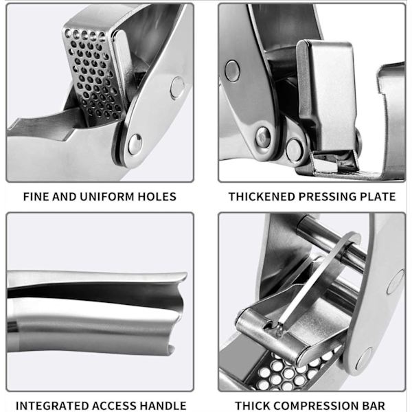 Manual Garlic Press in Stainless Steel