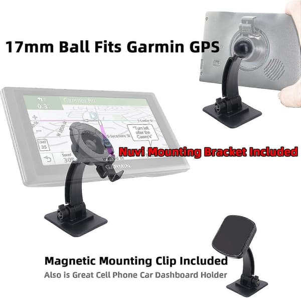 17 mm selvklebende feste for Garmin GPS og smarttelefoner - Bil