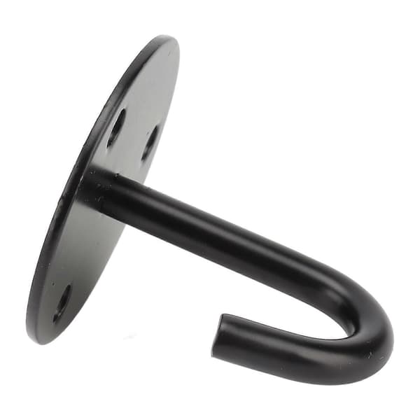 5 Pcs Heavy Duty Fixed Eye Plates Thickened Black 304 Stainless Steel J-Shaped Ceiling Mount Hanger