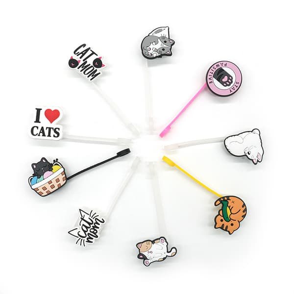 10 Pieces Animal Universal Straw Dust Cap, Cute Straw Cover, Si
