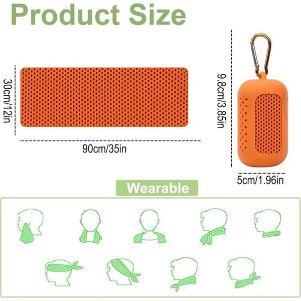 3-delt sæt bløde kølende mikrofiber-sportshåndklæder med bærbare, åndbare silikoneetuier, pink-orange-lilla