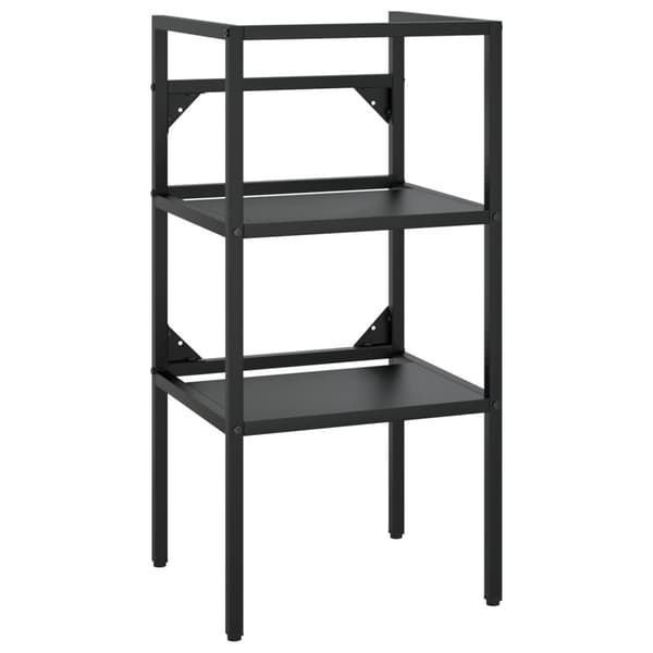 vidaXL Ramme til håndvask sort 40x38x83 cm jern Svart black