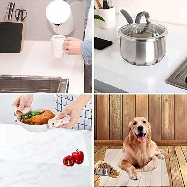 Plastic Transparent Placemats Table Mat Food Protector Dinner For-FA15-