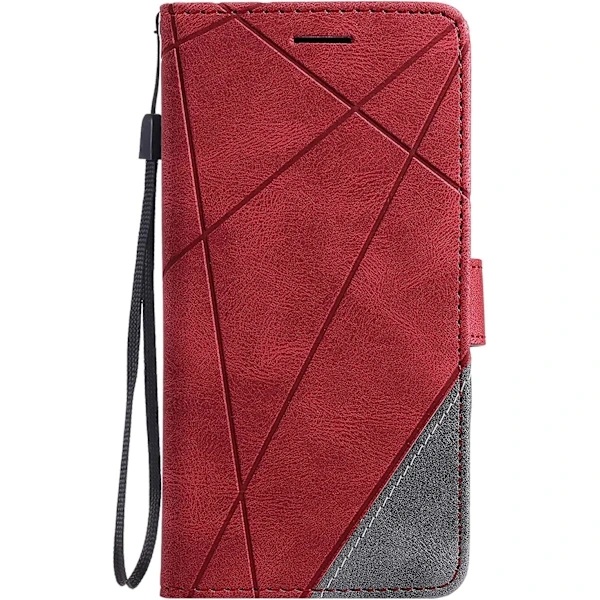 Läderfodral för iPhone 11, Geometriskt Plånboksfodral med Magnet