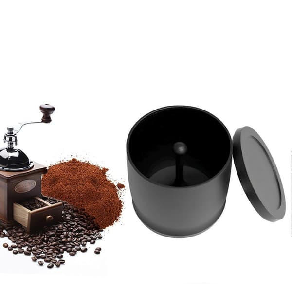 Portable Aluminum Coffee Grinder with Lid and Coffee Press, Kitchenware