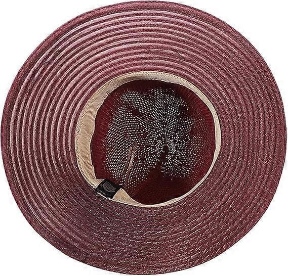 Bredskygget solhat til damer, elegant te-selskabshat, UV-beskyttelse, rejsehat, floppy-kasket
