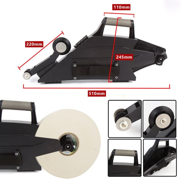 Drywall Taping Tool with Reversible Inside Corner Roller - Drywall Joint Application - Fast