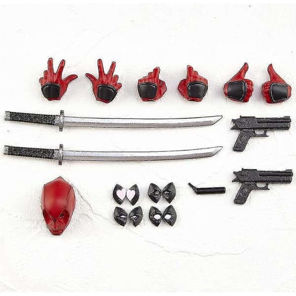 Deadpool Actionfigur, Avtakbart og Utskiftbart Ansikt, Samleobjekt Modell Dukke Figur Leketøy Skrivebordsdekorasjon Gave [DB]