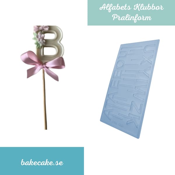 Pralinform Bokstaver Klubber - Sjokoladeform - BWB 9924 Transparent transparent