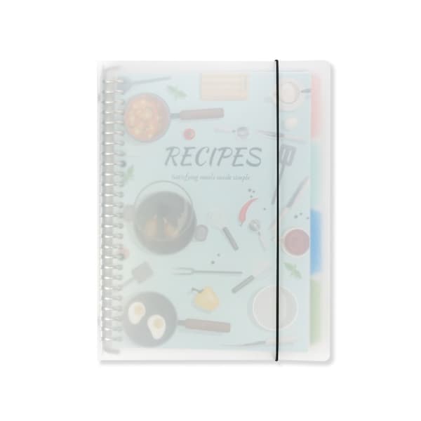 Light Blue Recipe Journal - DIY Cookbook Folder for Home Cooking, 160 Recipe Capacity 717