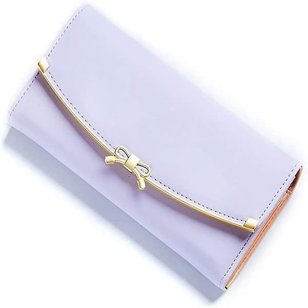Woolala Women's Cute Bow Wallet Tri-fold Large Capacity Long Wallet
