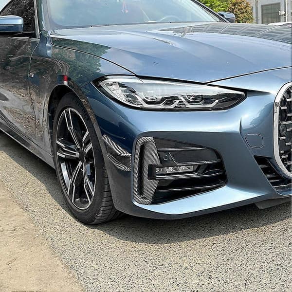 Bil Front Bumper Splitter Tåkelys Trim Karbonfiber Look