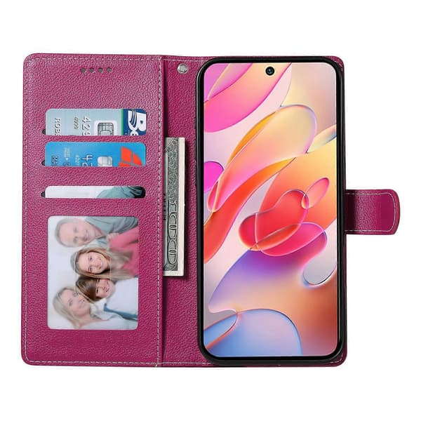 Magnetisk Litchi Læderpung Etui med Håndledsrem til Samsung Galaxy A17 5G[JUN]