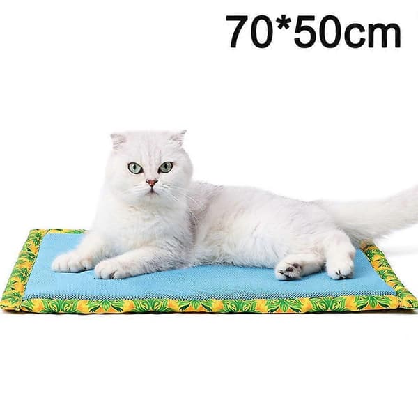 Self-cooling pad for dog and cat, ice silk summer dog cooling pad blanket