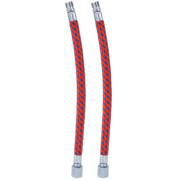 2pcs Bicycle Pump Extension Hose for Outdoor Cycling (Silver)
