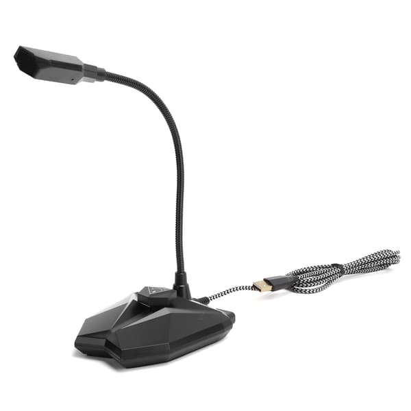 G35 Kablet Computermikrofon Kondensator med RGB-indikator Live Chat Mic til Win10/8/7/Vista Sort