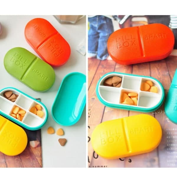 Pilleeske medisin oppbevaringsdispenser etui holder splitter - Perfekt Cerulean blå