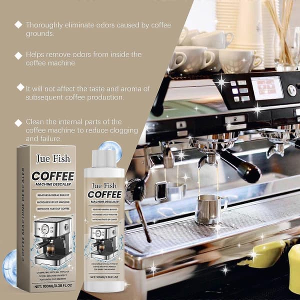100 ml afkalkningsmiddel og rengøringsmiddel til kaffemaskiner til fjernelse af kalkaflejringer 2pcs